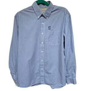 Rare Cutter & Buck Gingham Button-Down Shirt Sailfish Logo Classic Fit